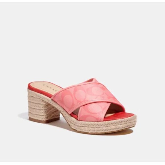 Coach Pink Sloan Espadrille Barbiecore Cute Balletcore  10 - Picture 1 of 5